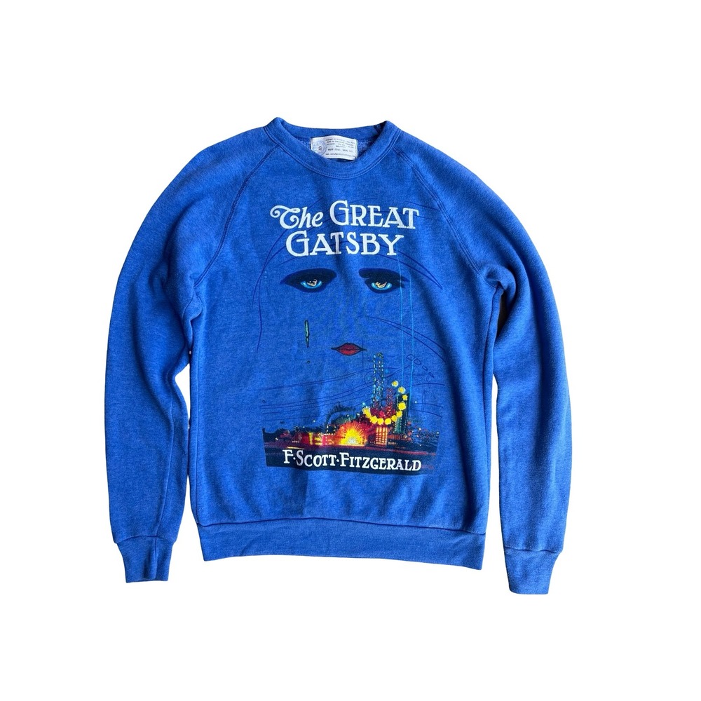 Out of Print The Great Gatsby Blue Raglan S Sweatshirt F. Scott Fitzgerald